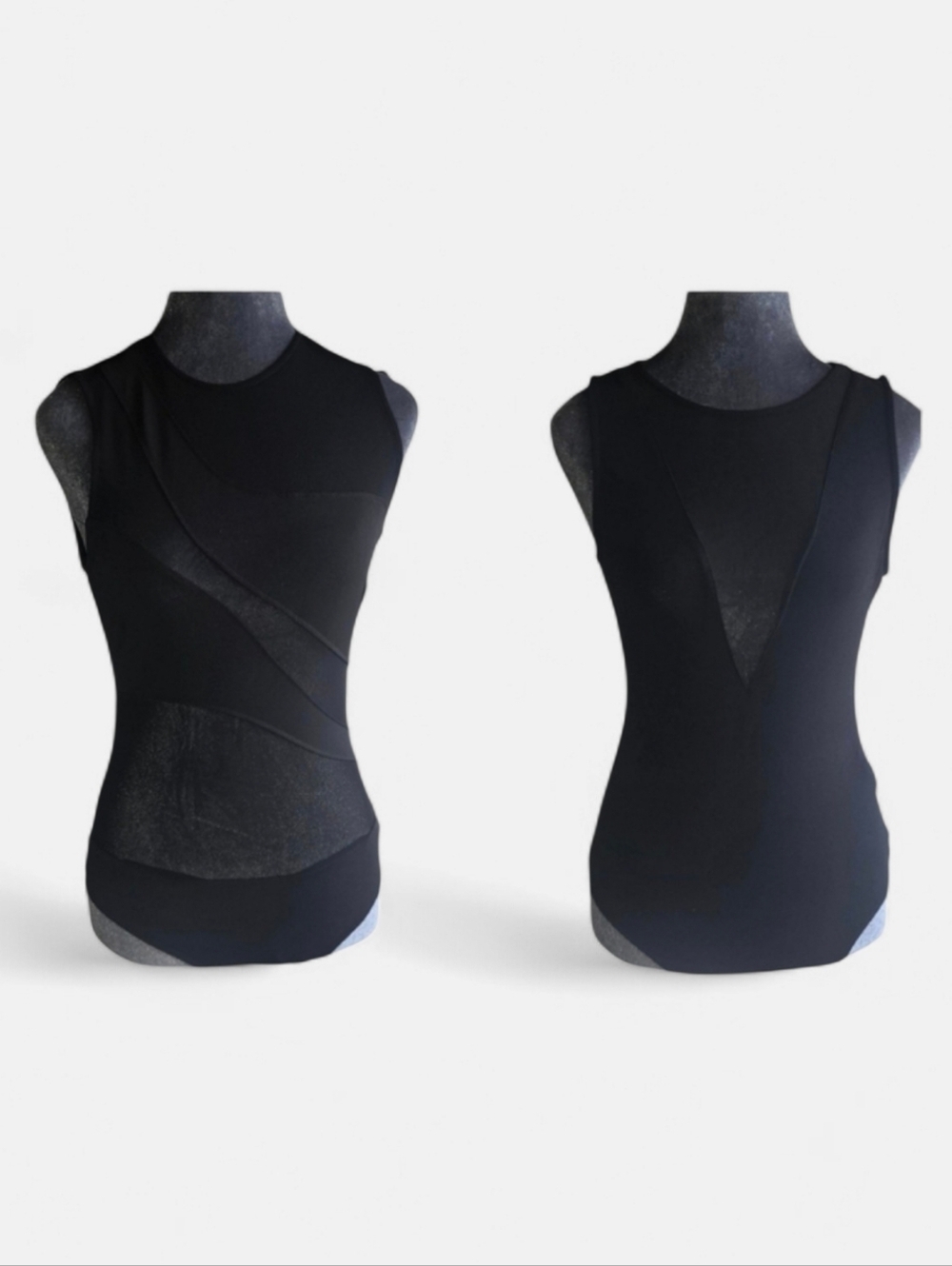 Express/Fashion Nova Black Sleeveless Bodysuit Set Of 2